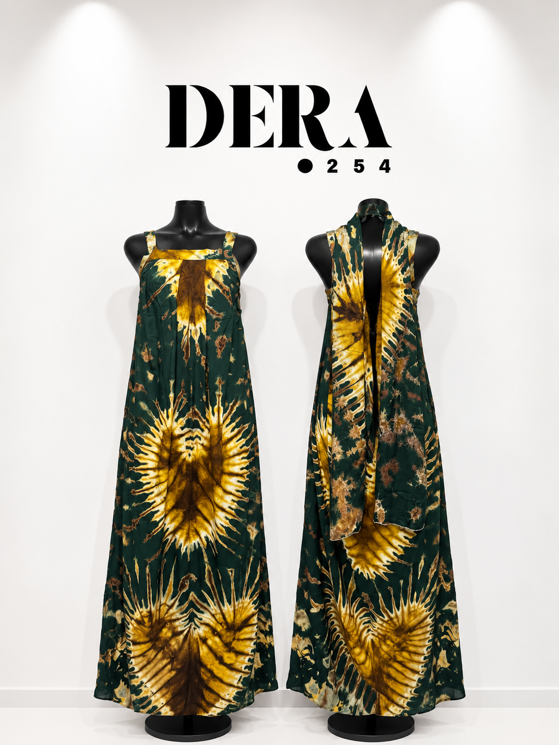 Sleeveless dera + scarf