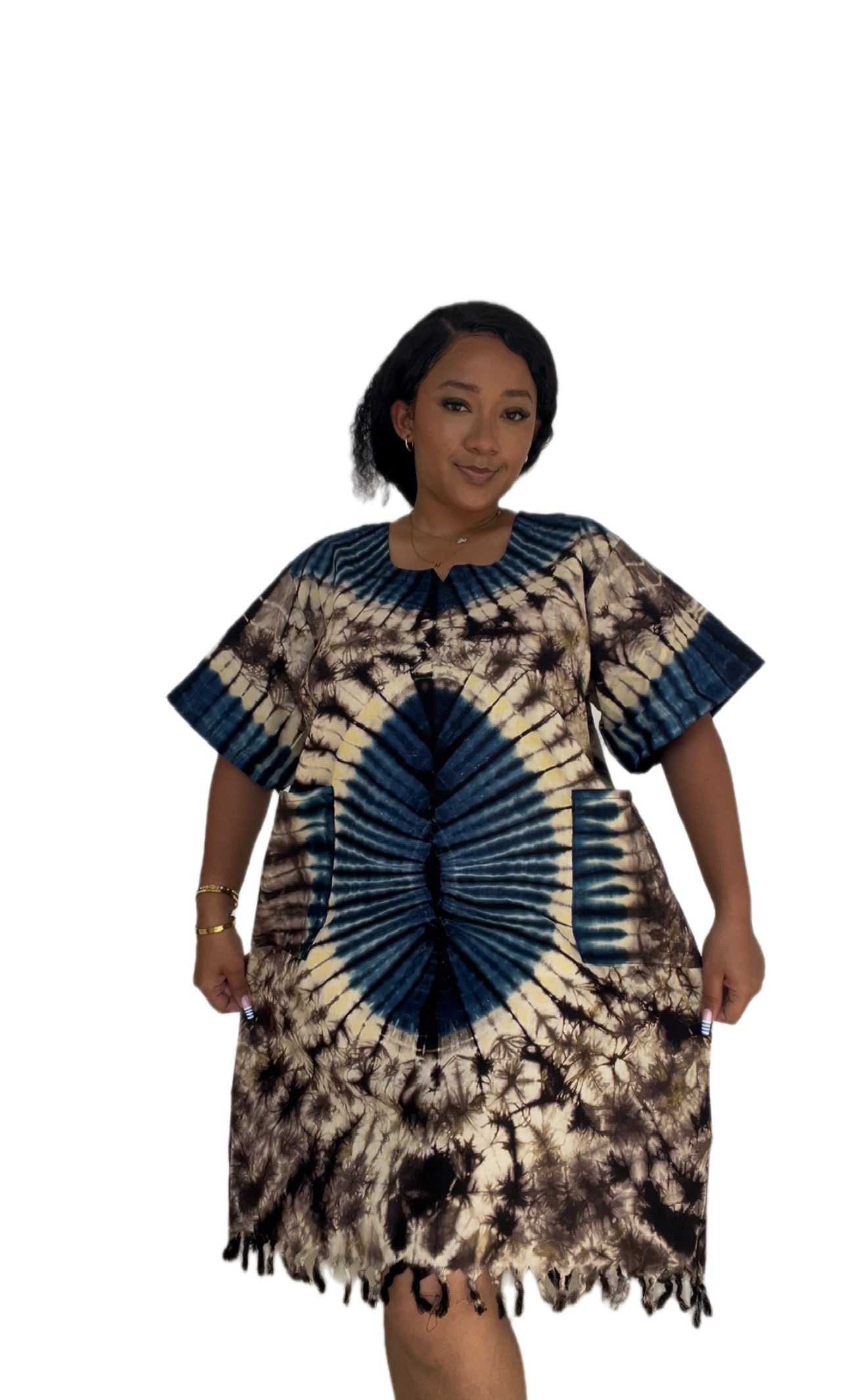Tie Dye Fringe Dress