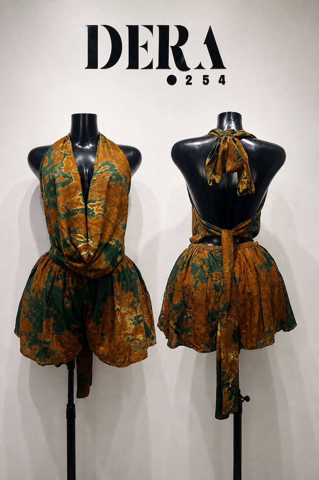 Low cowl top + short set