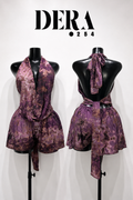Low cowl top + short set