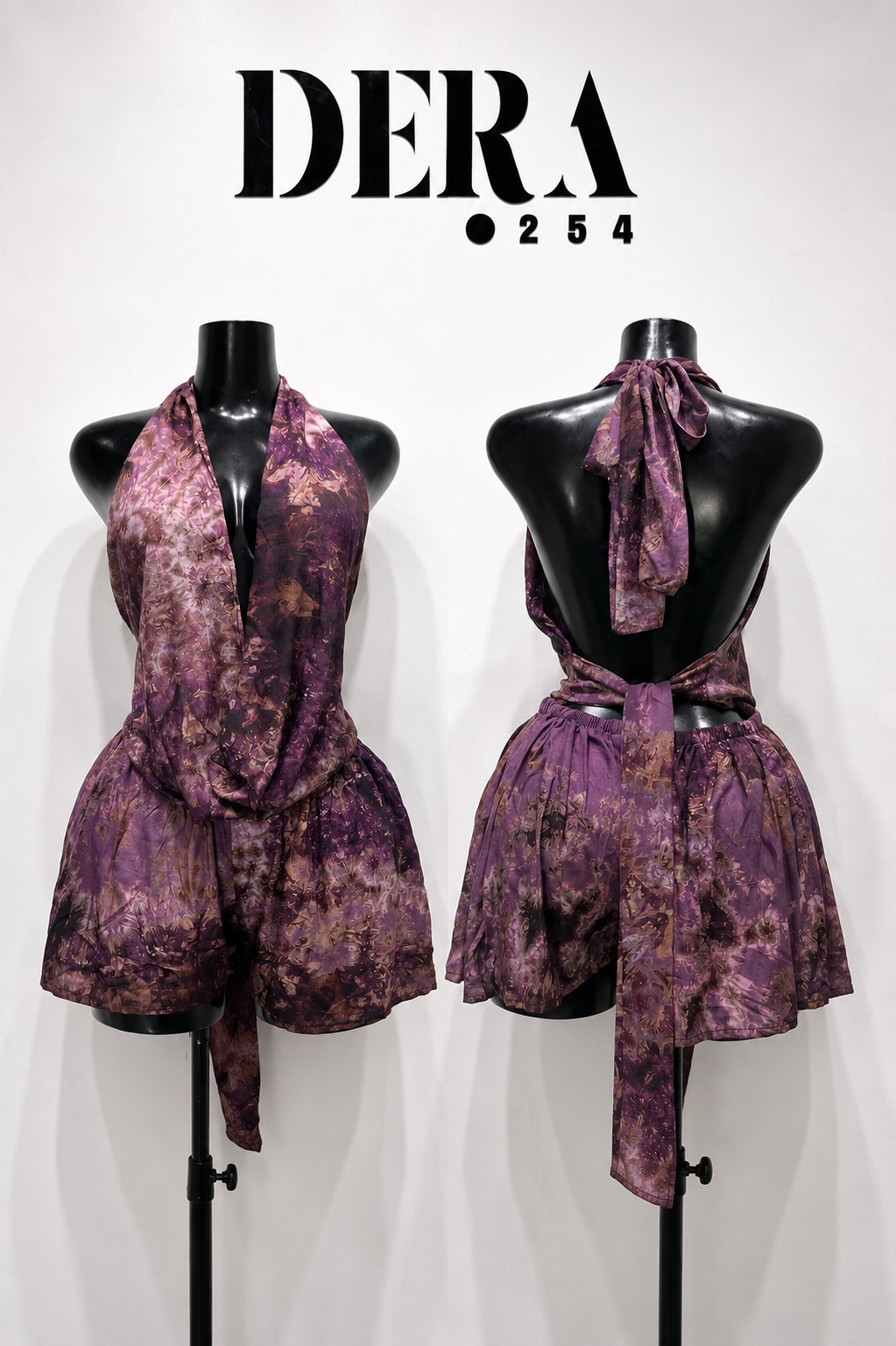Low cowl top + short set