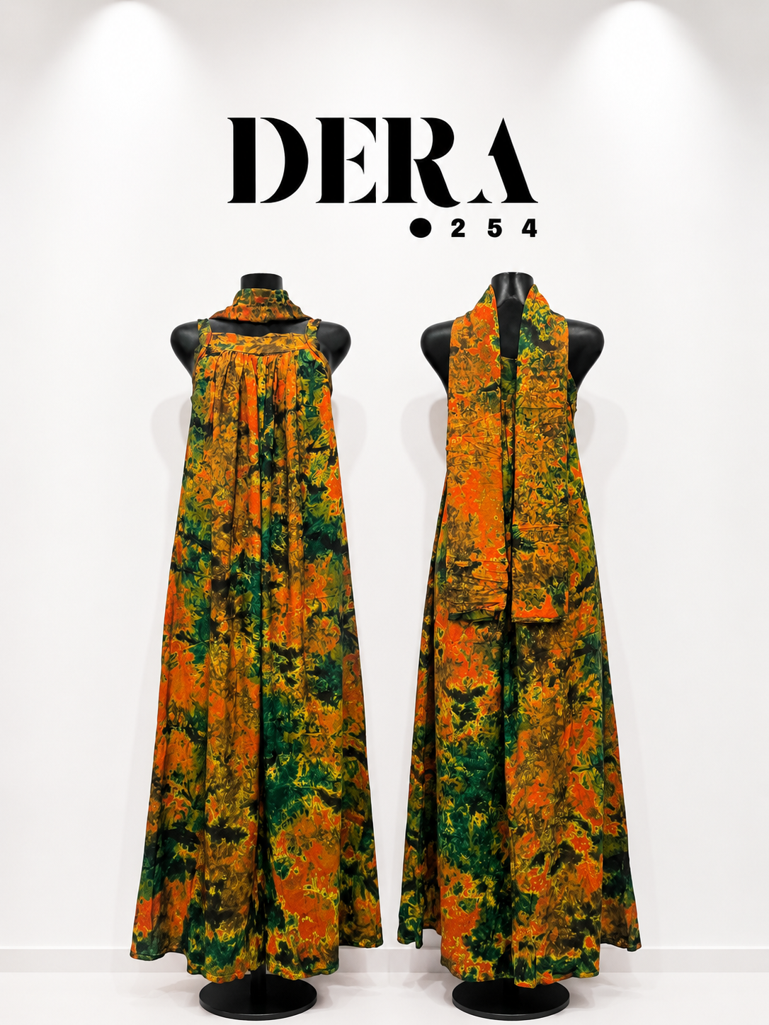 Sleeveless dera + scarf