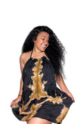 Black mini backless dera