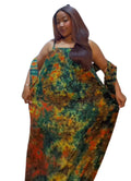 Sleeveless dera with scarf